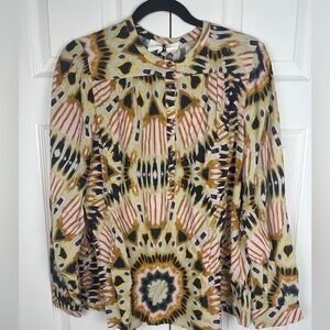 Ba&sh Calysta Long Sleeve Beige Blouse Women’s Size US 8 New shirt.